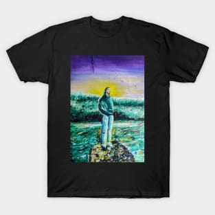 Sitting on a Rock painting T-Shirt